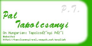 pal tapolcsanyi business card